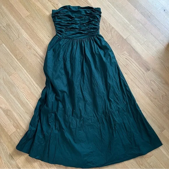 Reformation Lissa dress in forest green - Picture 3 of 6